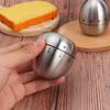 Cute Stainless Steel Egg Shaped Mechanical Visual Countdown Reminder Alarm Clock Kitchen Timer