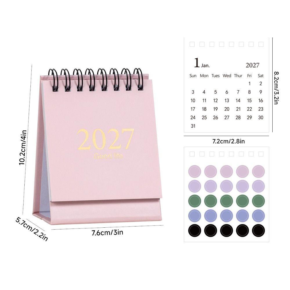 English Calendar Monthly Calendar with Sticker Desktop Calendar Premium Desk Flip Calendar Home
