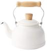 Fuji Enamel Kettle 1.6L White Enamel IH Compatible Cotton CTN-1.6K W