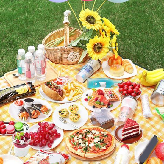 Одеяло для пикника на открытом воздухе, портативный очень большой водонепроницаемый пескозащитный пляжный коврик, складной прямоугольный коврик для кемпинга, влагостойкий коврик с ремнем для переноски