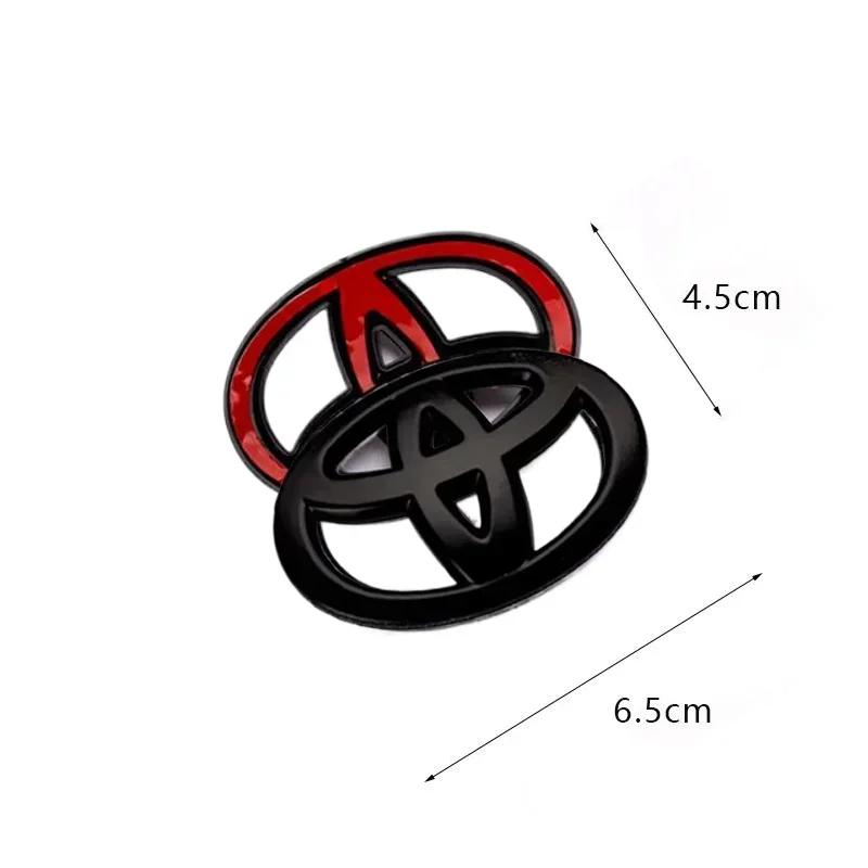 wqctu10 steering wheel Toyota logo ABS For Toyota Coorolla Camry reiz RAV4 Crown Avalon CHR car logo sticker label modified accessories