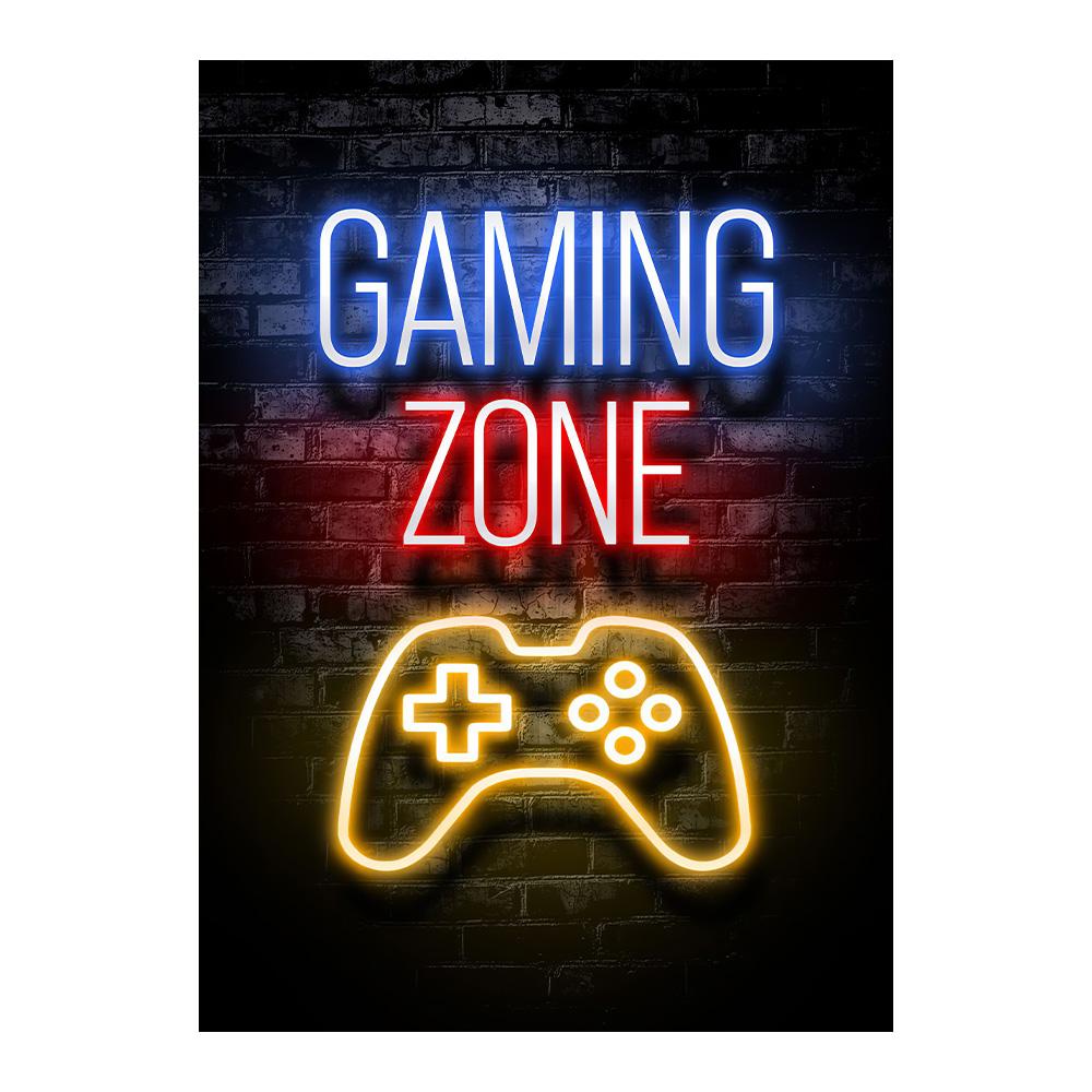 Неоновые Игровые Геймерские Настенные Постеры Принты Геймерская Холщовая Картина Холщовая Картина для Детской Комнаты Мальчиков Декоративная Игровая Комната Cuadros