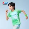 XTEP Kids' Breathable Quick-Dry Gradient Print Short Sleeve Knit Shirt