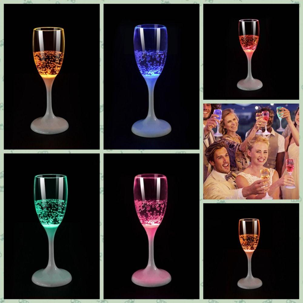 Акриловая индукционная светящаяся чашка 120 мл, светодиодная чашка для украшения шампанского