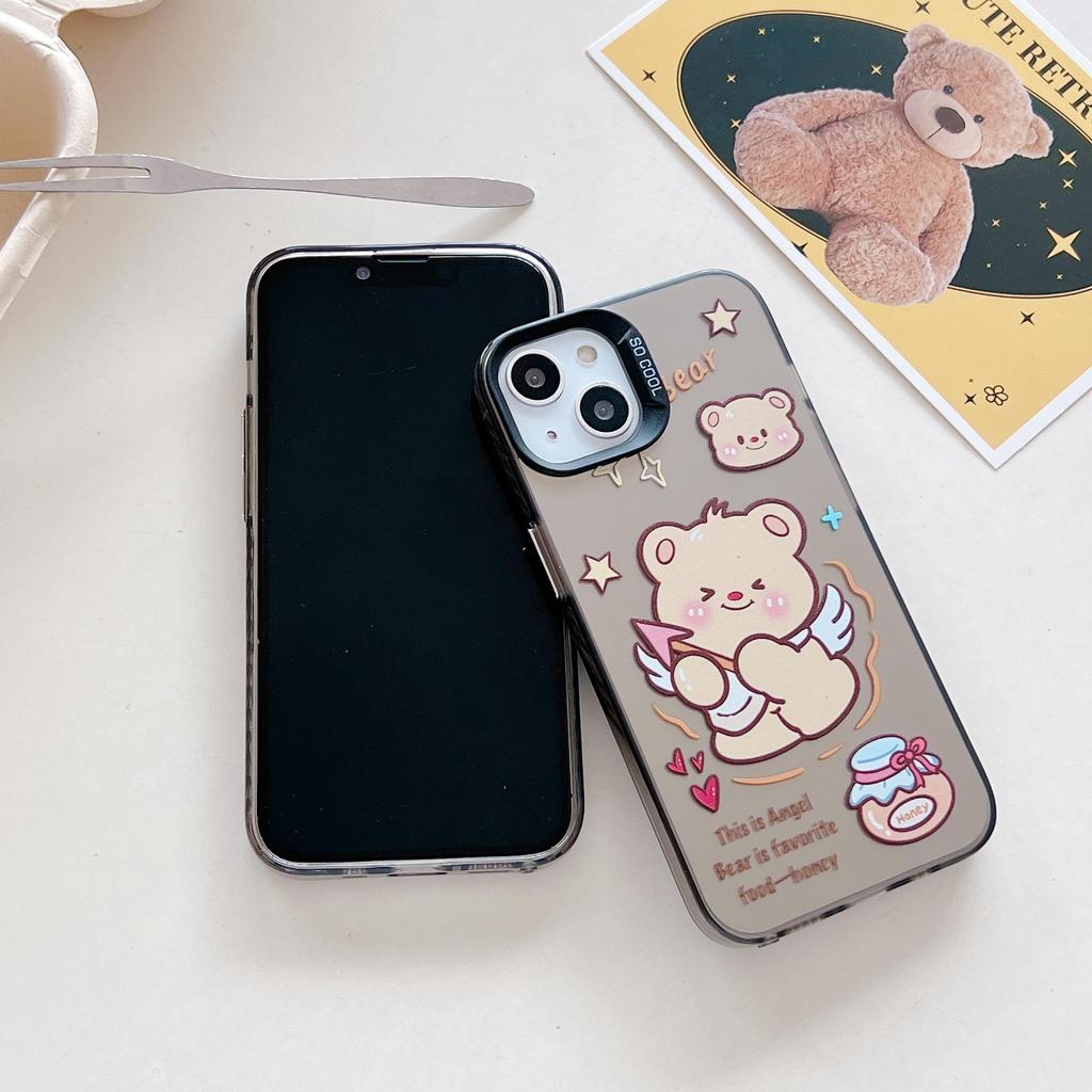 Силиконовый чехол с изображением медведя-купидона для Xiaomi Redmi Note 12 11 Samsung A54 A24 A14 Oppo A78 A58 A38 Tecno Spark 10 30C Funda Painted Cover Soft TPU Bumper