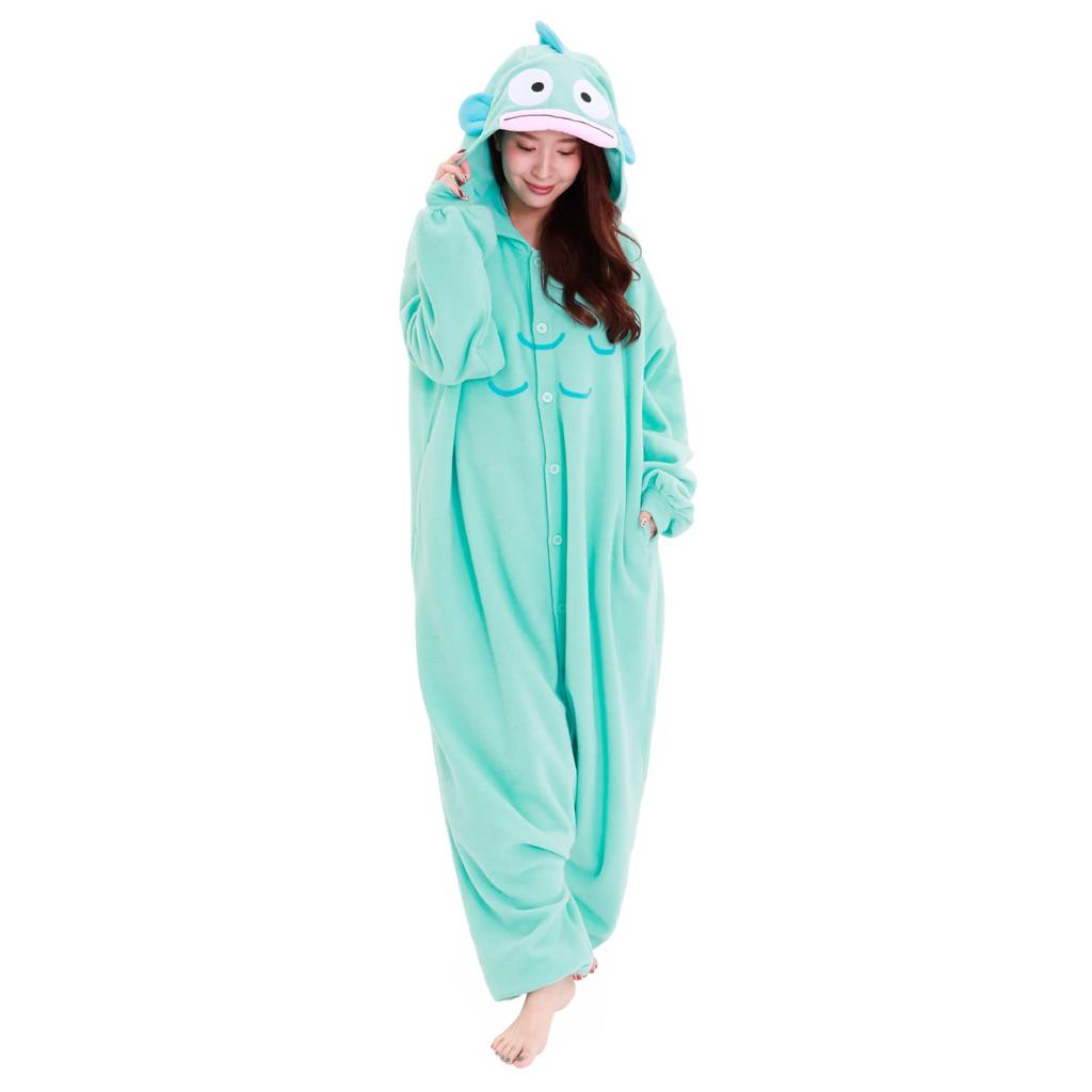 SAZAC Character Fleece Kigurumi Free Size Sanrio Hangyodon