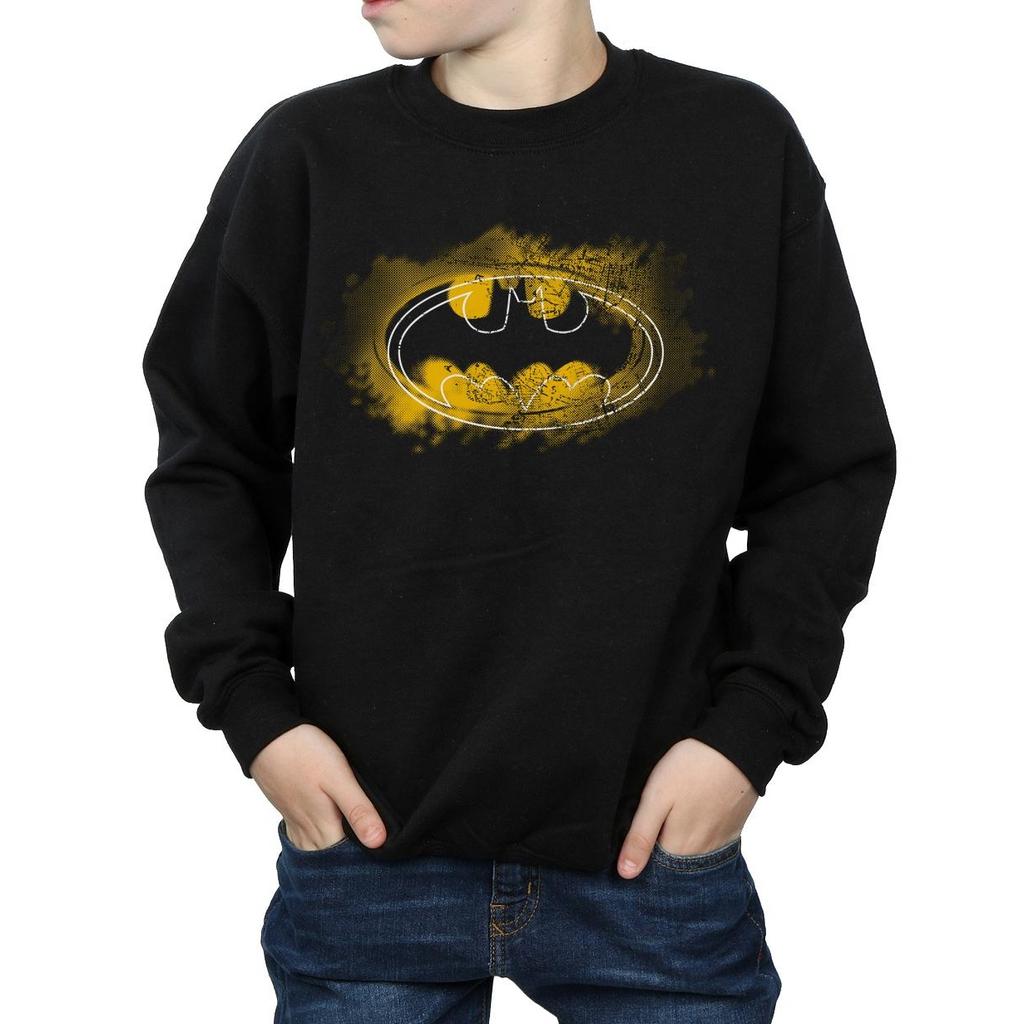 DC Comics Boys Batman Spray Logo Sweatshirt