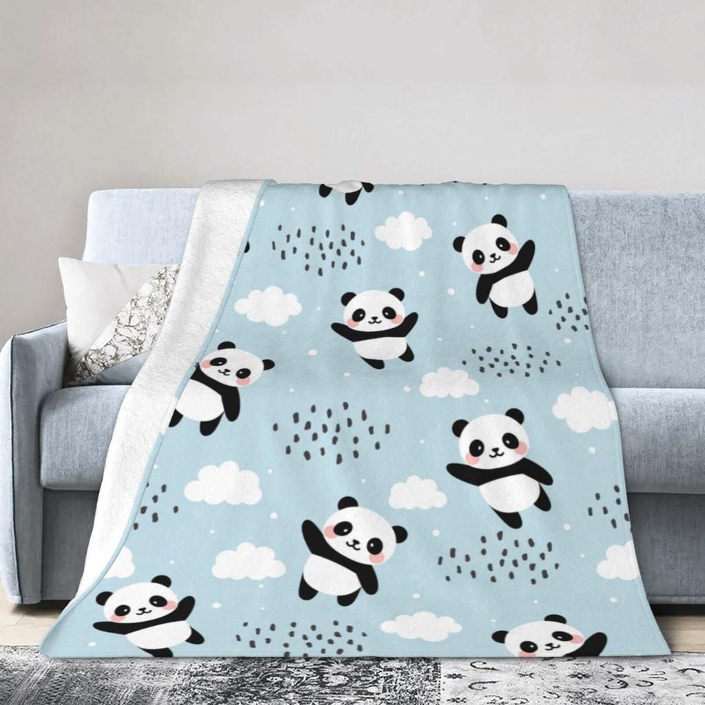 Panda Blanket Blanket Cute Animal Flannel Blanket Air Conditioner Blanket Blanket Office Nap Blanket