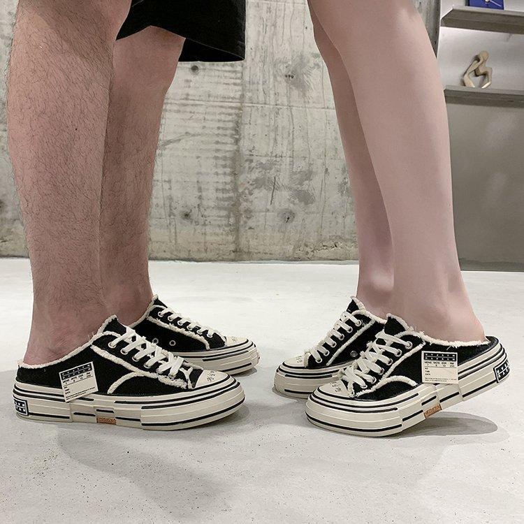 Пара сумка голова полушлепанцы верхняя одежда 2025 атака новые ленивые один педаль бахрома нищий обувь парусиновая обувь