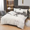 Solid Color Embroidery Simple Grinding Four-piece Set European Solid Color Embroidery Quilt Cover Bed Sheet Bedding