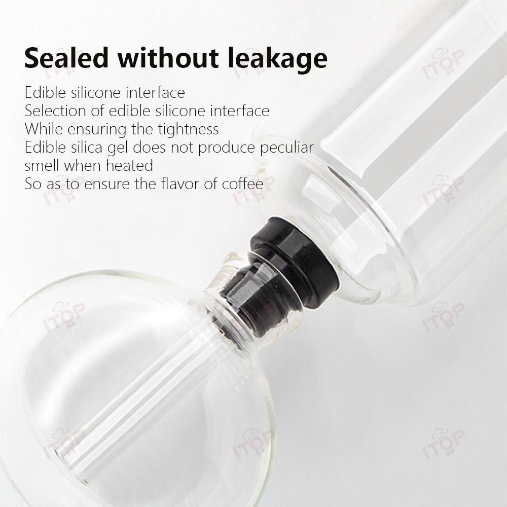 ITOP LRSCP 300/500ML Siphon Coffee Pot Set Glass Teapot Coffee Utensils Manual Coffee Machine Siphon Pot Siphon Coffee Tools