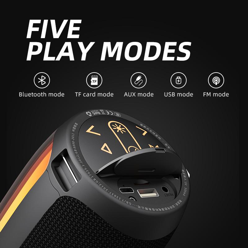 V10s pro беспроводной Bluetooth аудио открытый портативный водонепроницаемый сабвуфер светодиодный красочный световой эффект автомобильный дом HIFI высокое качество звука