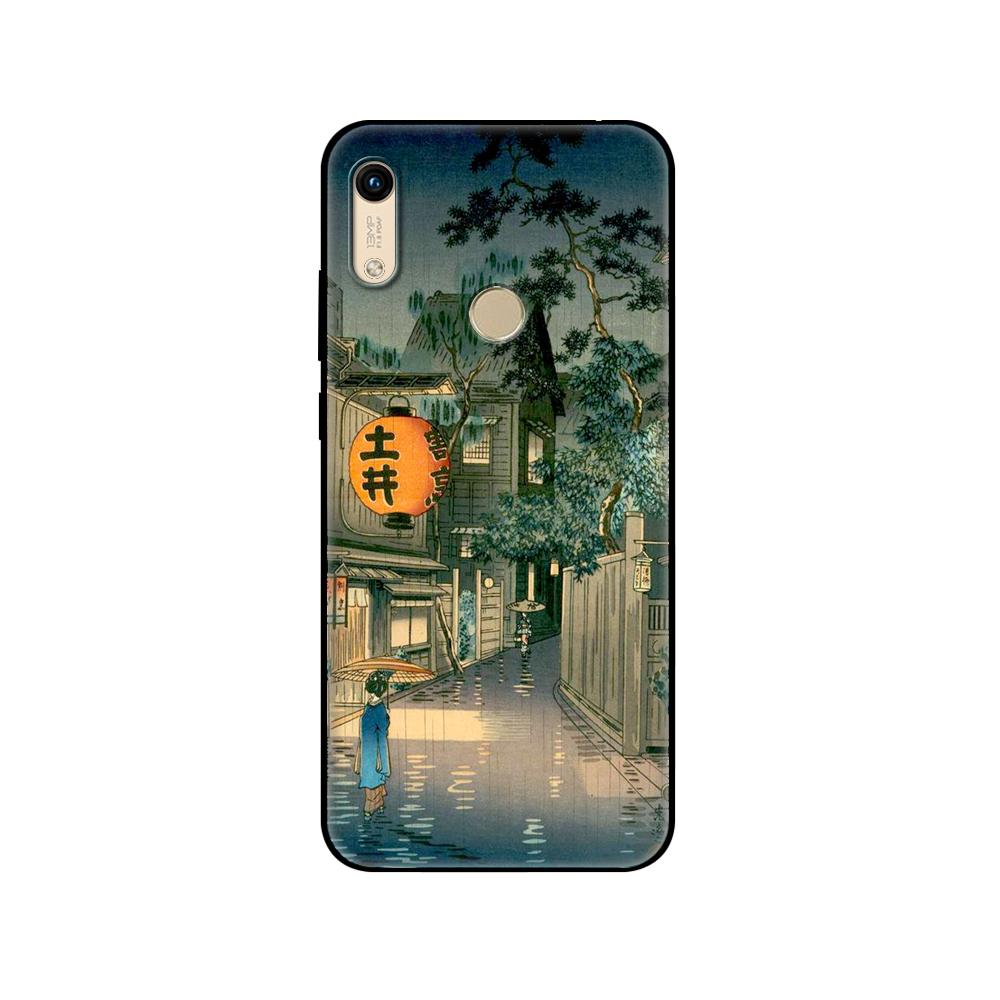 Черный чехол из ТПУ для Huawei Honor 8a Prime 8s Prime 9 Lite honor 9A 9C 9X Premium 9x Pro 9S чехол в японском стиле Art
