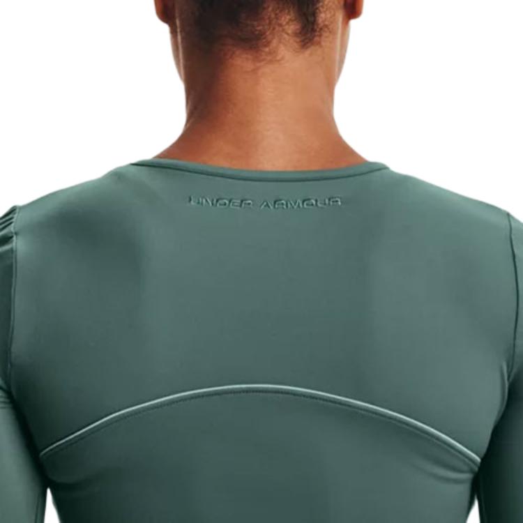 Under Armour Женская футболка с длинным рукавом Infused Meridian Crew, топы, зеленый 1360568-370
