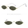 Модные мужские женские ретро маленькие овальные солнцезащитные очки в металлической оправе с оттенками очков