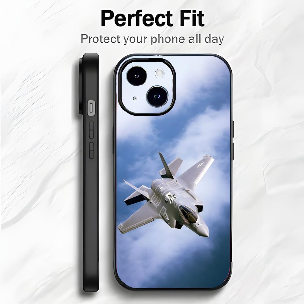 Продвинутый военный самолет F-F-35 Lightning II Чехол для телефона Чехол для телефона Мягкая упаковка Легкий Для iPhone17 16 15 14 13ProMax