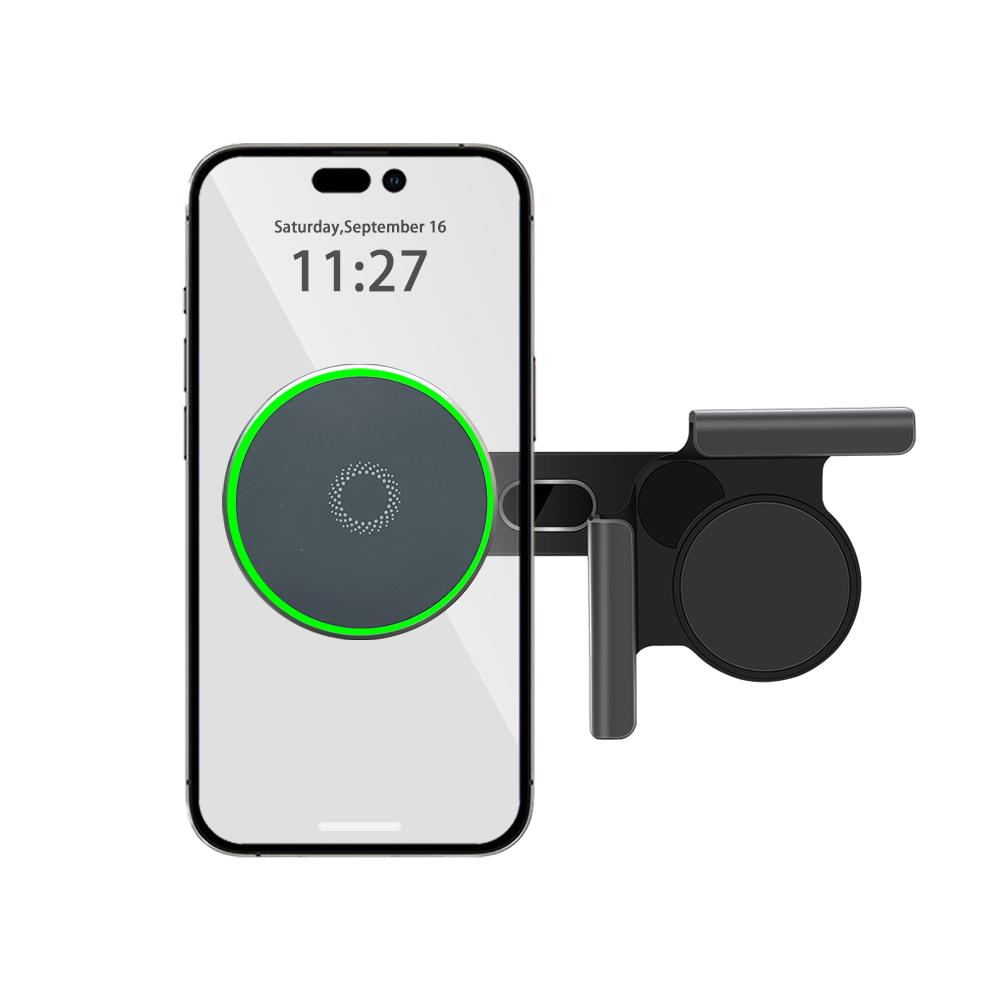 Car Phone Mount Holder 15W 25W Qi2 Compatible with MagSafe Magnetic Wireless Charger for Tesla Model Y Juniper 2026 Model 3 BYD