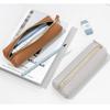 Fashion Large Capacity Leather Pencil Bag Cute PenCase Stationery Holder Storage Box Zipper Pencil Pouch Student School Supplies