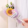 Hand-to-hand Gift Bouquet Knitted BEST WISHES Sunflower Puff Small Bouquet Simulation Flowers China Cross-border Fake