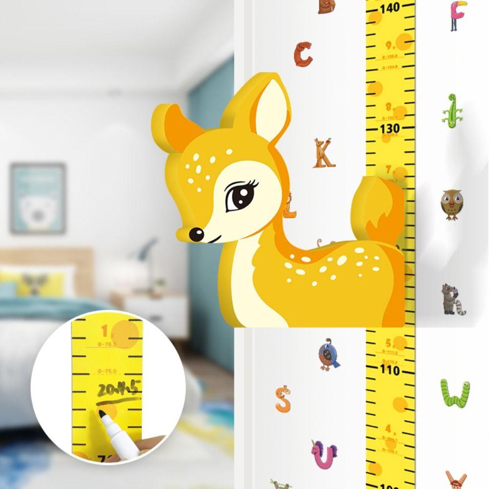 Self-adhesive Height Measuring Ruler Movable Magnetic Wall Sticker for Children