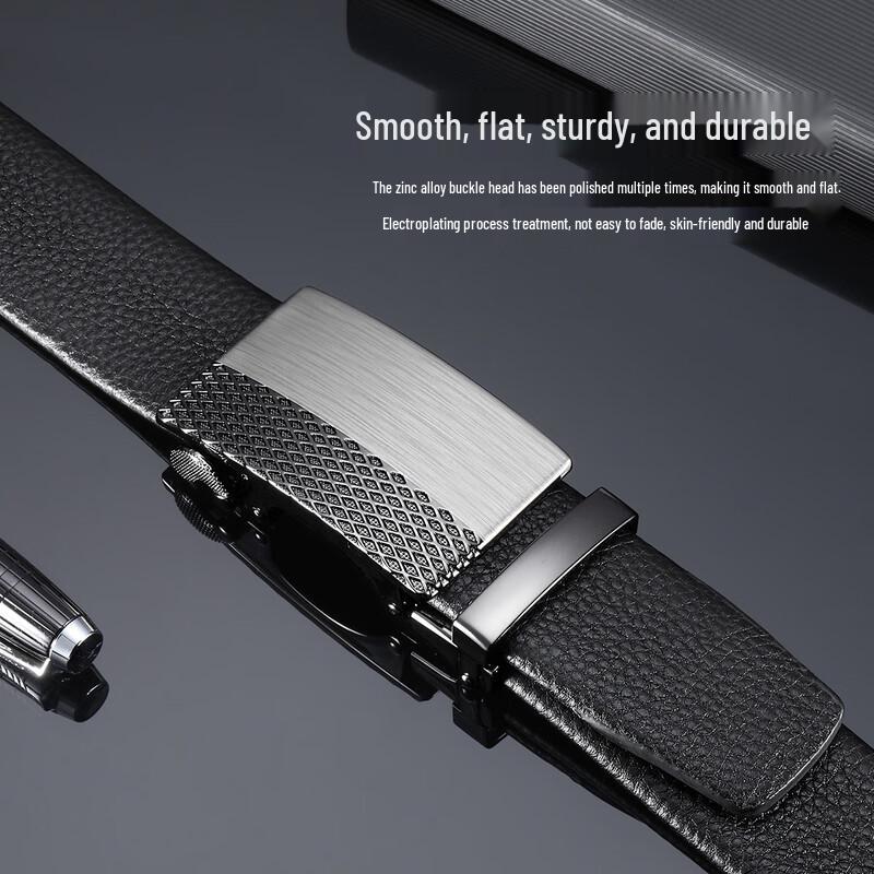 ZIPPO Мужской кожаный ремень с автоматической пряжкой