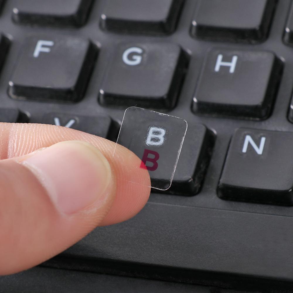 Keyboard Protector PVC Self-adhesive Transparent Russian Letters Keyboard Stickers Cover Sticker