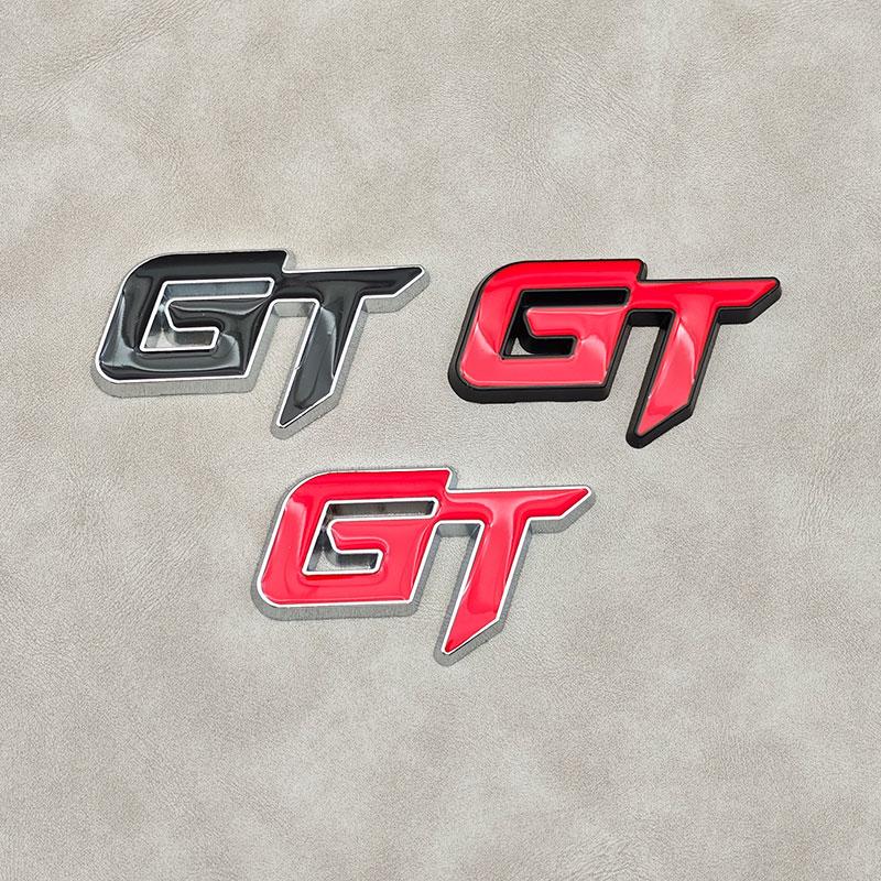 ABAM1 3D Metal Letters GT Logo Car Front Grille Emblem Badge Sticker Decals For Geely GT Accessories