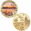 Hangzhou West Lake tourist attraction commemorative metal coin, collection gift scenic spot commemorative medal gift box