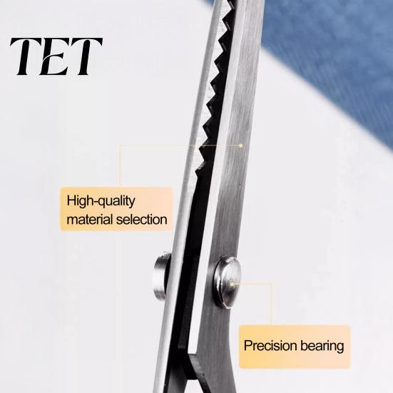 Apparel Design Tools Stainless Steel Zig Zag Scissors with Serrated Teeth, Multipurpose Pinking Shears, Leather Paper Cutting Lace Dressmaking
