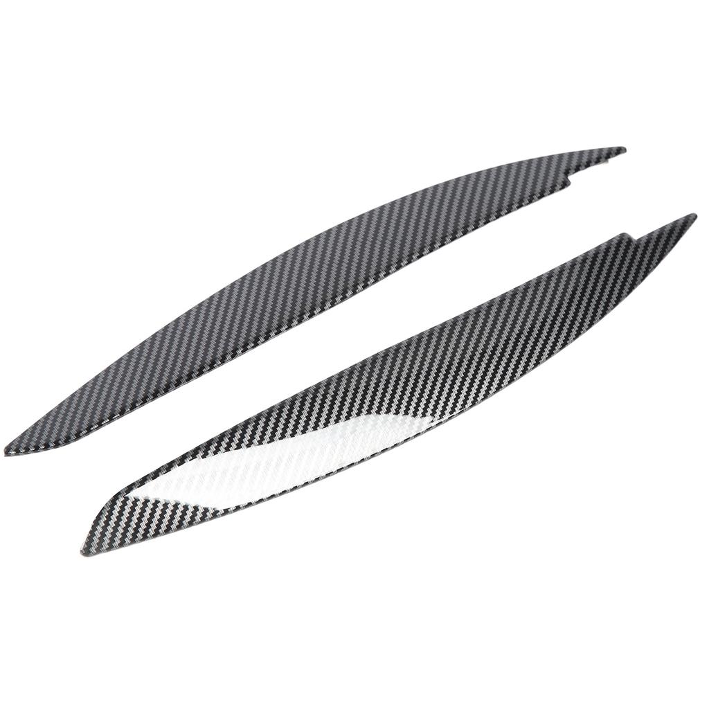 2 Pcs Headlight Eyebrow Front Left Right Light Eyelid Trim Cover for 1 Series E81 E82 E87 E88 2006 to 2013