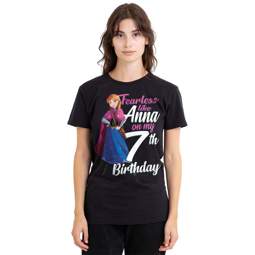 Frozen Unisex Adult Fearless Like Anna 7th Birthday T-Shirt