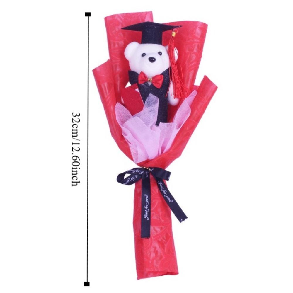 Plush Bear Bear Plush Bouquet Bouquet Decoration Doctoral Bear Toy  Graduation Season