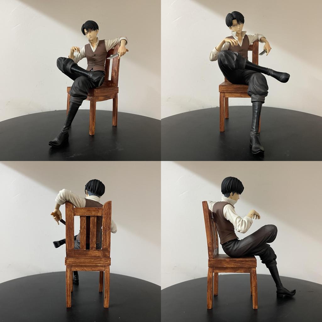 Attack On Titan Levi Ackerman Pvc Figurine Collectible Desk Decor For Fans