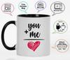 Inkdotpot 11 унций керамические кофейные кружки You Me Love кофейные кружки отлично подходят для жениха и невесты, подарка на помолвку, холостяка и девичника