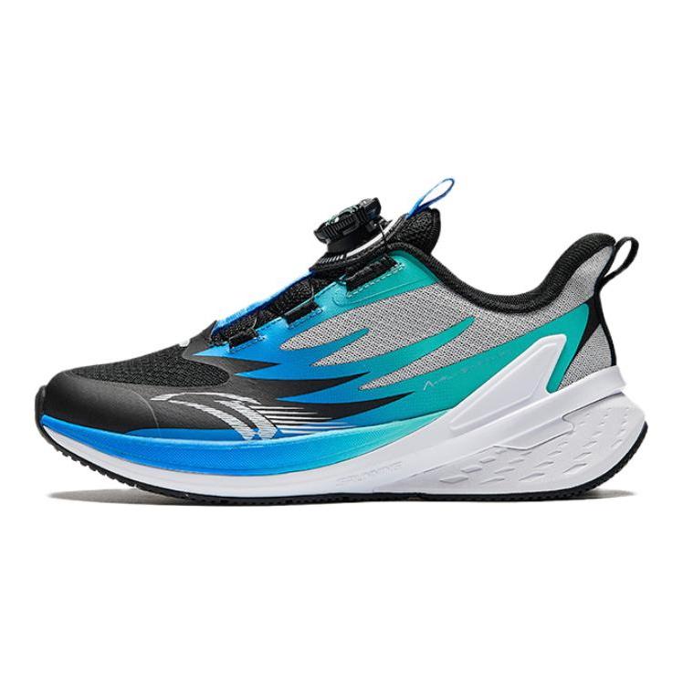 Anta Детские кроссовки из ткани Bow Speed, удобные, амортизирующие, износостойкие, с низким верхом, детские кроссовки, цвет черный, синий 312445501-1
