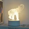 USB-питаемый 3D светящийся ночник в виде слона - креативный декоративный светильник в виде животного для дома, гостиной или в качестве подарка на день рождения.