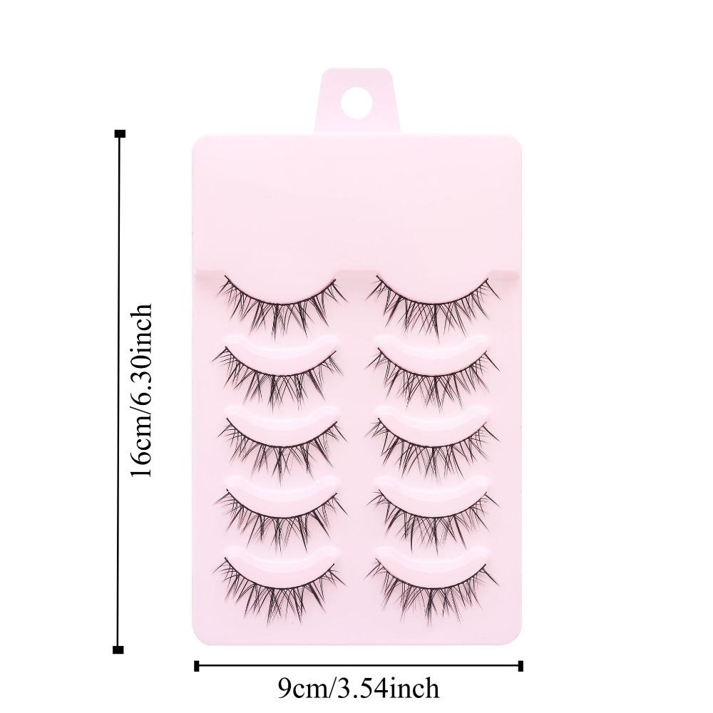 5 Pairs Manga Lashes Anime Cosplay 3D False Eyelashes Segmented False Eyelashes  Party Supplies