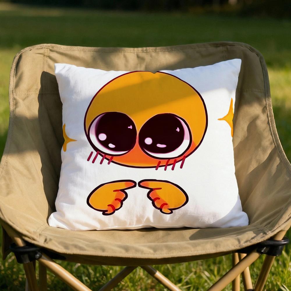Soybean Expression Cushion Cover Soft Reversible Durable Pillow Cover MultiScene Use for Home Car Daily Comfort