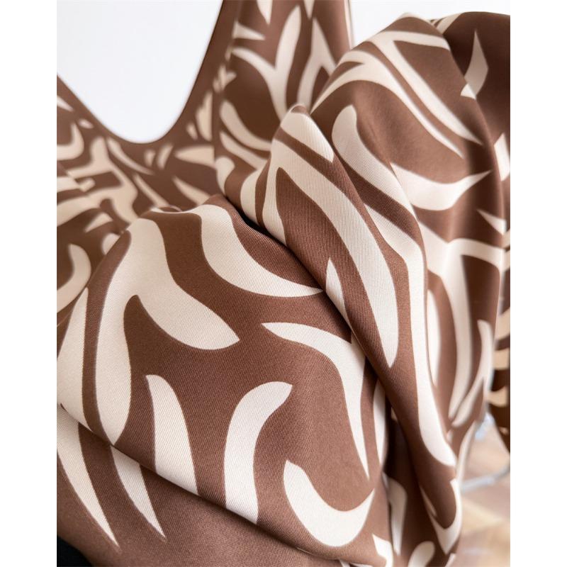 Vintage Twill Printed Square Scarf For Women Fashion