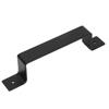 Black Door Handle Carbon Steel Barn Right Angle Handle Pull for Barn Home Cabinet Shed