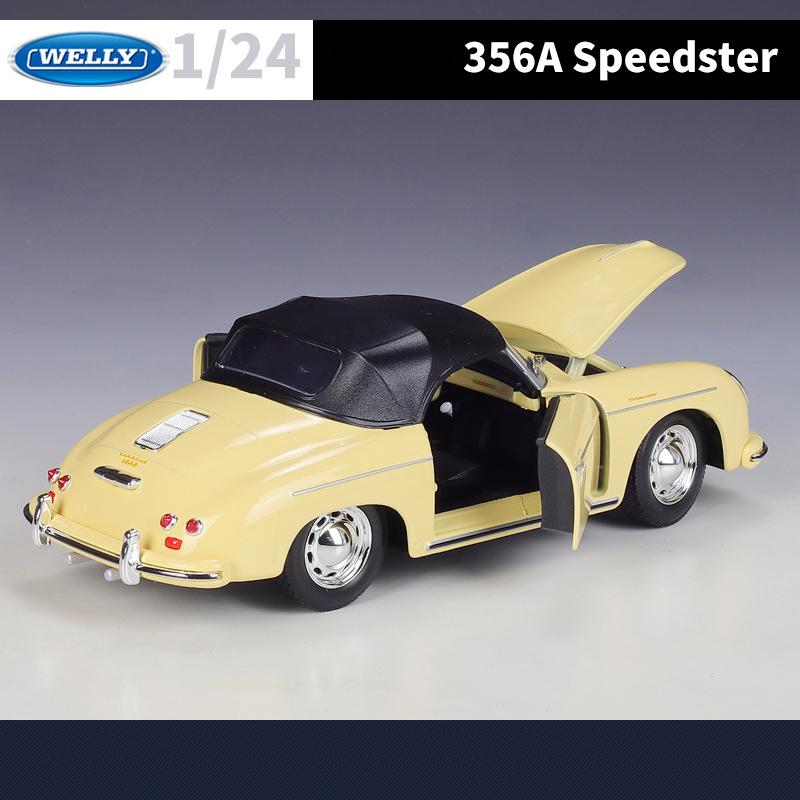 AABH1 WELLY 1:24 Porsche 356A Speedster Литой Модель Автомобиля Литье под Давлением и Игрушечные Транспортные Средства Коллекционируемая Игрушка Автомобиль Подарки на День Рождения Мальчику