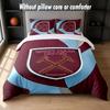 West Ham United Football Design Bed Bedding Set 1 Duvet Cover + 2 Pillowcases Soft Breathable Household Bed Linens