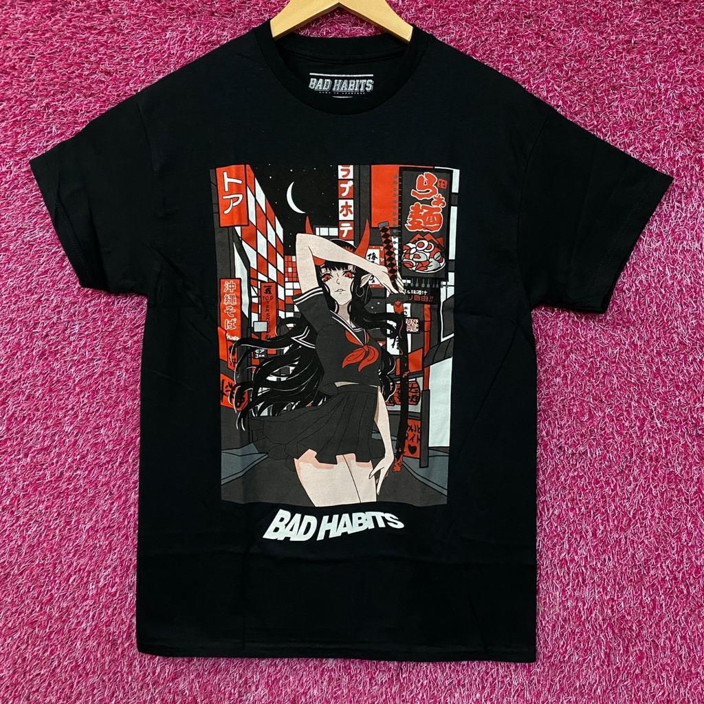 Bad Habits Samurai City Graphic T-Shirt Medium