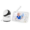 5 Inch HD Color Display Wide View Sound Detection Video Baby Alarm Split-Screen Viewing Night Vision PTZ Kids Monitor Camera
