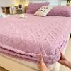 Winter Warm Fitted Bed Sheet Taff Velvet Fleece Bed Linen Single/Double/King/Queen Size Plush Mattress Cover Thick Bed Cover