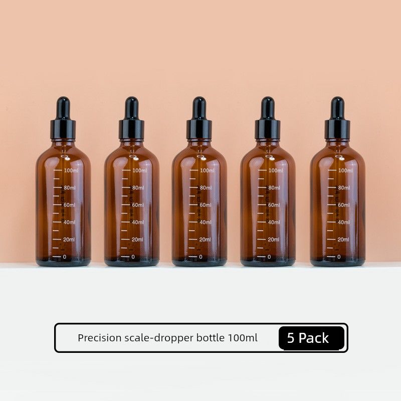 Scale Dropper Essential Oil Dark Brown Medical Storage Bottle