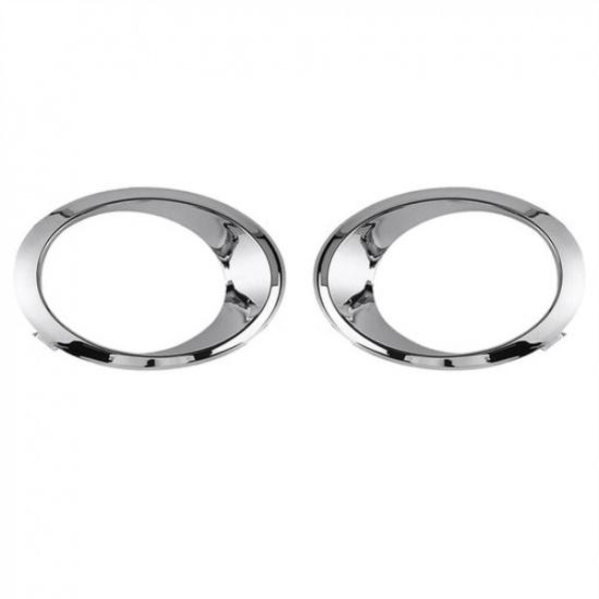 Chrome Bumper Fog Light Trim Ring Bezel LH & RH Side For 2013-2016 Ford Fusion