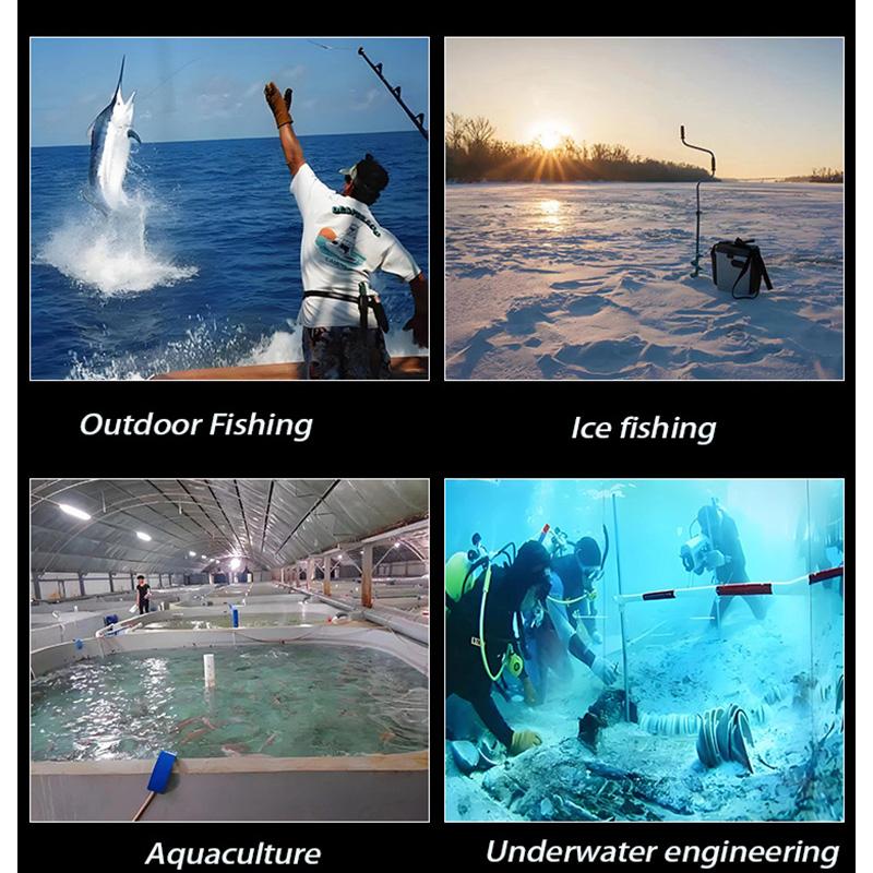 Рыболокатор 5,0-дюймовый ЖК-дисплей IPS Подводная визуальная рыбалка 4K камера lP68 Водонепроницаемая ночное видение