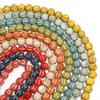 Прибл. 28 шт. Разноцветные круглые бусины-разделители, керамические бусины с полосками тыквы Для изготовления браслетов, ожерелий, украшений своими руками, Расходные материалы для бусин