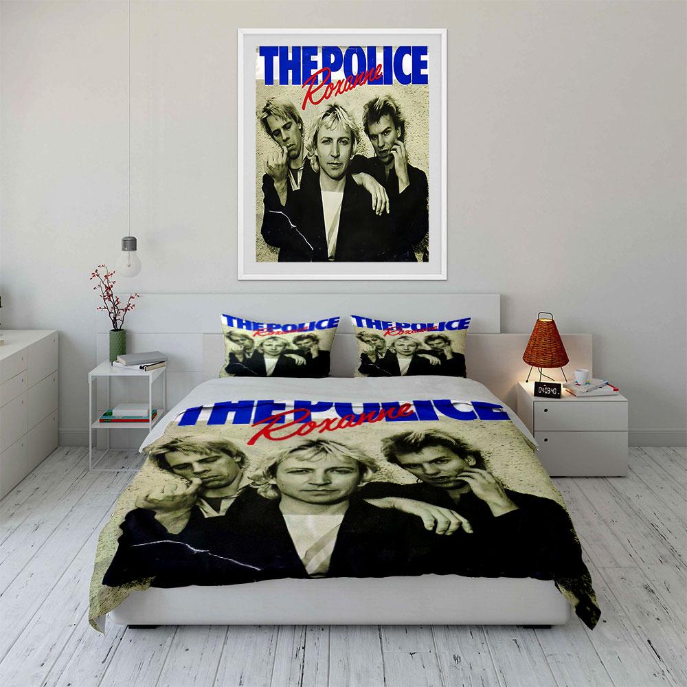 The Police Roxanne Design Bedding Duvet Cover Set Duvet Cover Pillowcases (1*Duvet Cover 2*Pillowcases, without duvet insert)